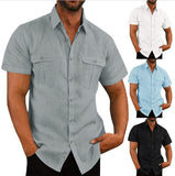 Men's Short-Sleeved Shirt Up To 5XL