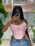 Women's Sleeveless Fashion Strapless Bustier Corset Tops