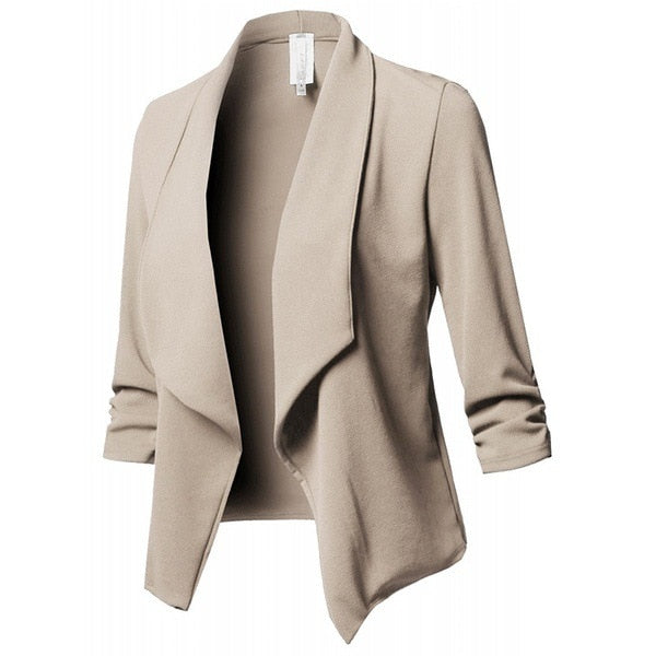 Women's Black Thin Blazers Coat