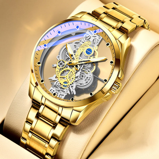 Men's Luminous Mechanical Skeleton Wrist Watch - TrendSettingFashions 