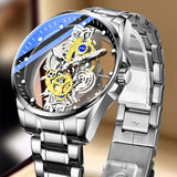 Men's Luminous Mechanical Skeleton Wrist Watch - TrendSettingFashions 