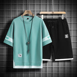 Men's Matching Tracksuit T-shirt and Shorts, Two Piece Set