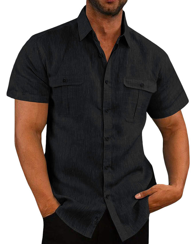 Men's Short-Sleeved Shirt Up To 5XL