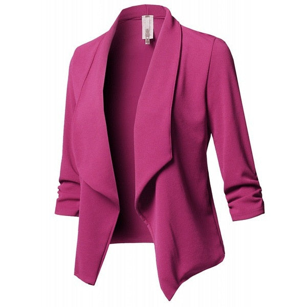 Women's Black Thin Blazers Coat