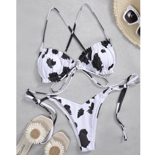 Women's Lace-up Bikini Swimsuit