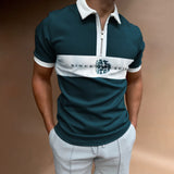 Men's Polo Shirt Summer Zipper Top