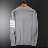 Men's Three-Color Striped Cardigan