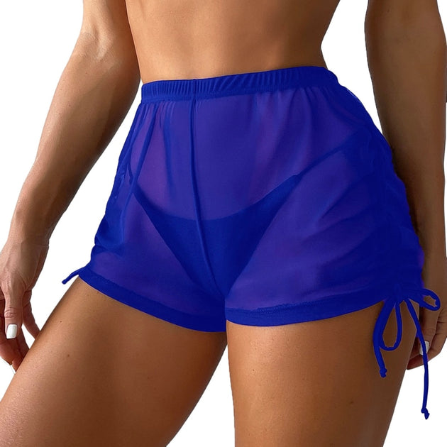 Women's Swimwear Cover Up Mesh Shorts