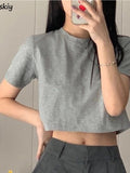 Women's Basic T-shirt Cropped