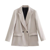 Women's Loose Double Breasted Blazer