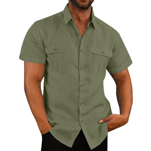 Men's Short-Sleeved Shirt Up To 5XL