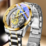 Men's Luminous Mechanical Skeleton Wrist Watch - TrendSettingFashions 