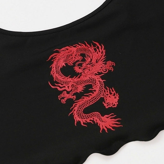 Women's Dragon Print Pajama Set
