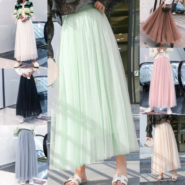 Women's Vintage Pleated Long Skirt