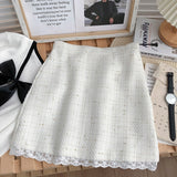 Women's Tweed Skirt High Waist Mini Skirt