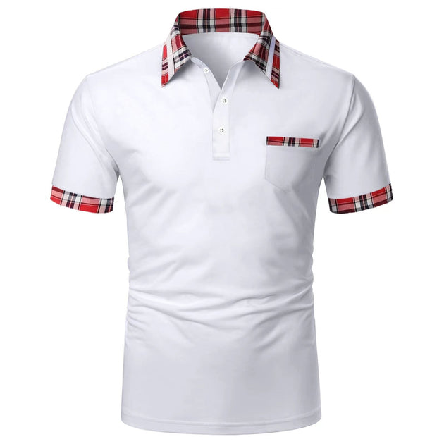 Men's Short-Sleeved Polo Shirt Up To 3XL