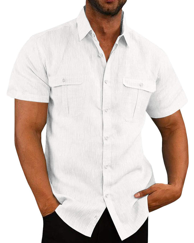 Men's Short-Sleeved Shirt Up To 5XL