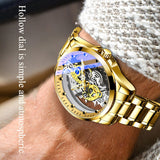 Men's Luminous Mechanical Skeleton Wrist Watch - TrendSettingFashions 