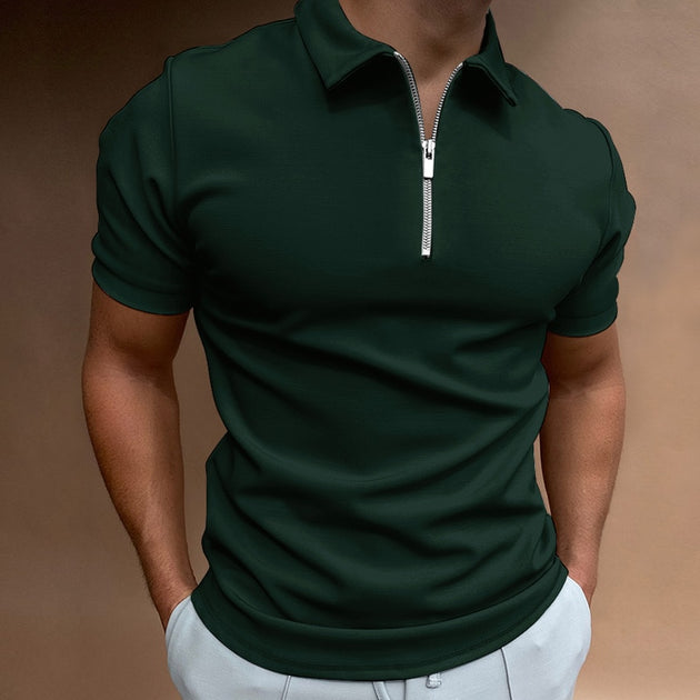 Men's Polo Shirt With Turn-Down Collar