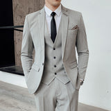 Men's 3 Pcs Suit! (Blazers Jacket Pants Vest) - TrendSettingFashions 