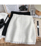 Women's Tweed Skirt High Waist Mini Skirt