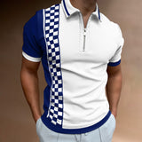 Men's Polo Shirt Summer Zipper Top