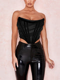 Women's Sleeveless Fashion Strapless Bustier Corset Tops