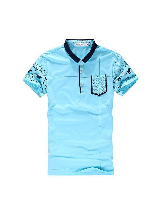 Men's Turn Down Collar Polo - TrendSettingFashions 