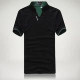 Men's Short Sleeve Solid Polo Shirt - TrendSettingFashions 