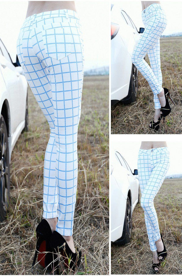 Women's Perfectly Plaid Jeggings - TrendSettingFashions 