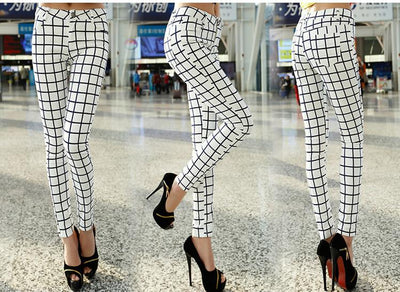 Women's Perfectly Plaid Jeggings - TrendSettingFashions 