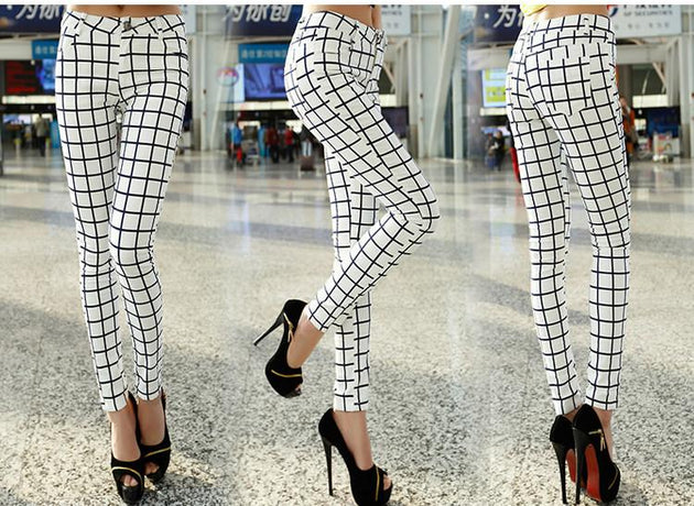 Women's Perfectly Plaid Jeggings - TrendSettingFashions 