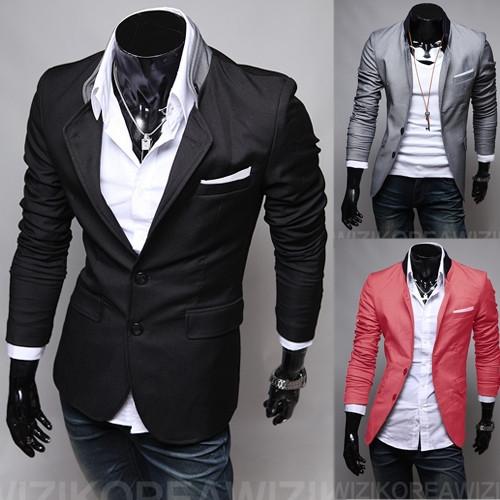 Men's Fashion 2 Button Suit Jacket - TrendSettingFashions 