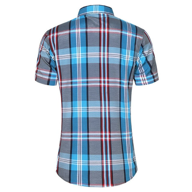 Men's Fashion Plaid Summer Shirt (up to 7XL) - TrendSettingFashions 