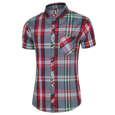 Men's Fashion Plaid Summer Shirt (up to 7XL) - TrendSettingFashions 