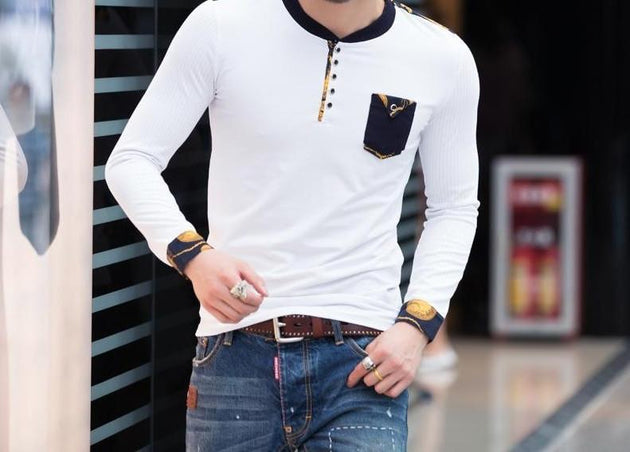 Men's Casual Colored Pocket Fashion T-Shirt - TrendSettingFashions 