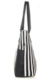 Women's Navy Style Striped Canvas Shoulder Bag - TrendSettingFashions 