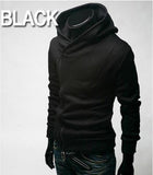 Men's High Collar Pull Over Hoodie - TrendSettingFashions 