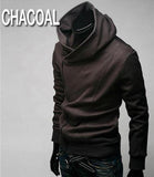 Men's High Collar Pull Over Hoodie - TrendSettingFashions 