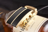 Genuine Leather Belt Gold and Black - TrendSettingFashions 