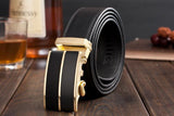 Genuine Leather Belt Gold and Black - TrendSettingFashions 