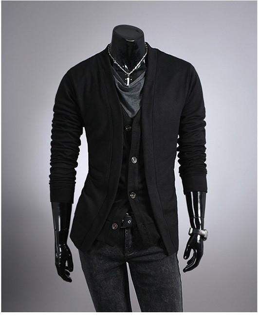 Men's Cardigan With Matching Vest - TrendSettingFashions 