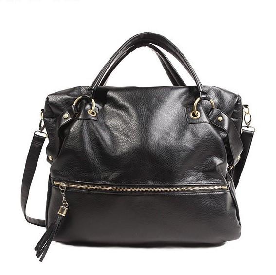 Women's Large Capacity Leather Handbag - TrendSettingFashions 