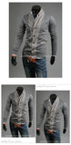 Men's Multi Button High Collar Jacket - TrendSettingFashions 