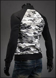 Men's Full Zip Camo Hoodie With Black - TrendSettingFashions 