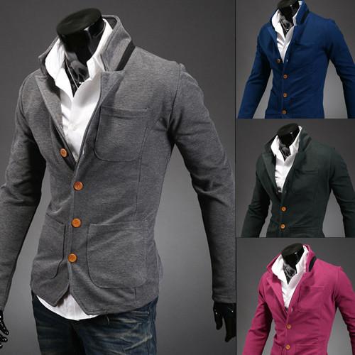 Men's Button Up High Collar Sweater - TrendSettingFashions 