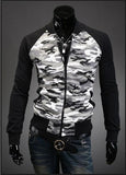 Men's Full Zip Camo Hoodie With Black - TrendSettingFashions 
