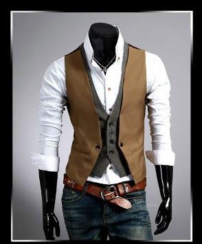 Men's Dress Vest Up 2XL - TrendSettingFashions 