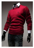 Men's Classic Round Collar Sweater - TrendSettingFashions 