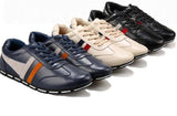 Men's Leather Low Cut Sneakers - TrendSettingFashions 